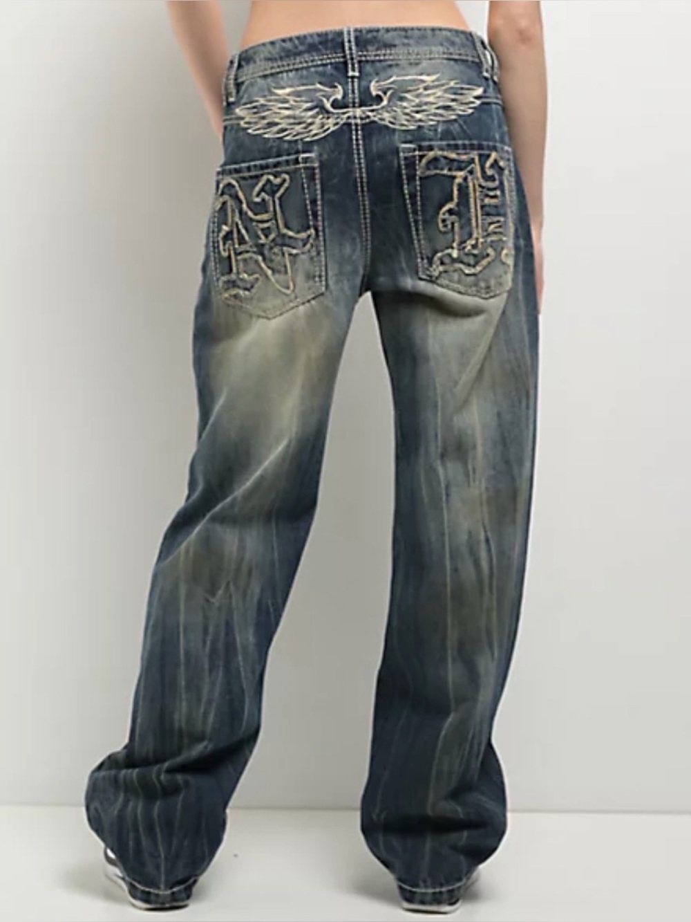 Size 6: Ninth Hall Idle Blue Wash Straight Leg Jeans View 5